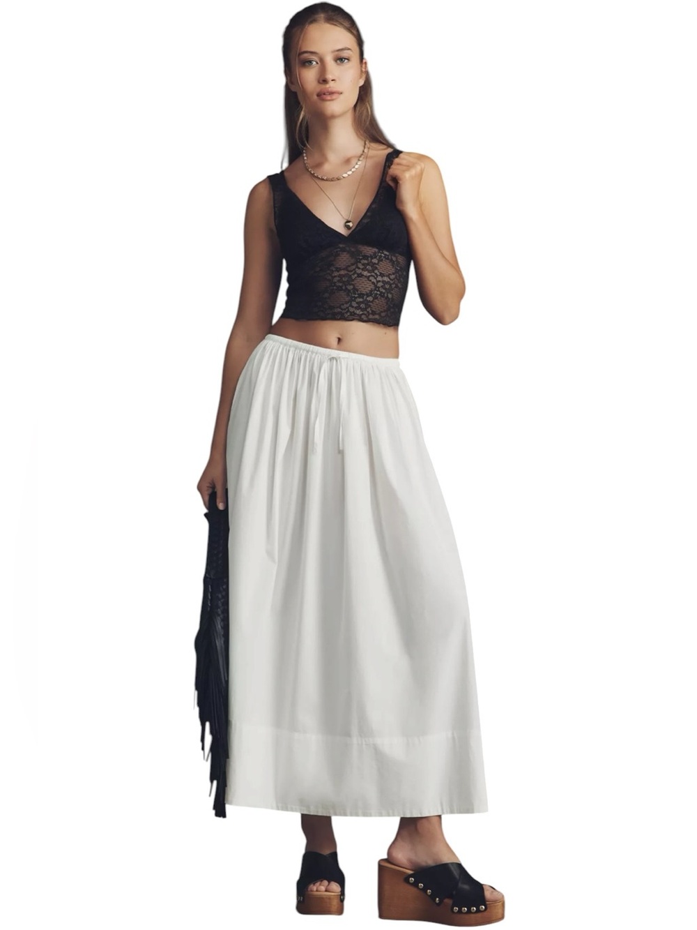 Pistola Noelle Maxi Skirt in Le Blanc Size Small